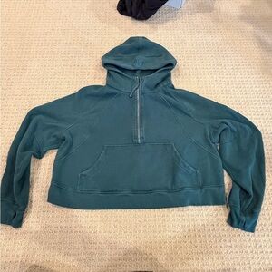 Lululemon Scuba Half Zip Hopdie - Teal/Emerald Green Blue